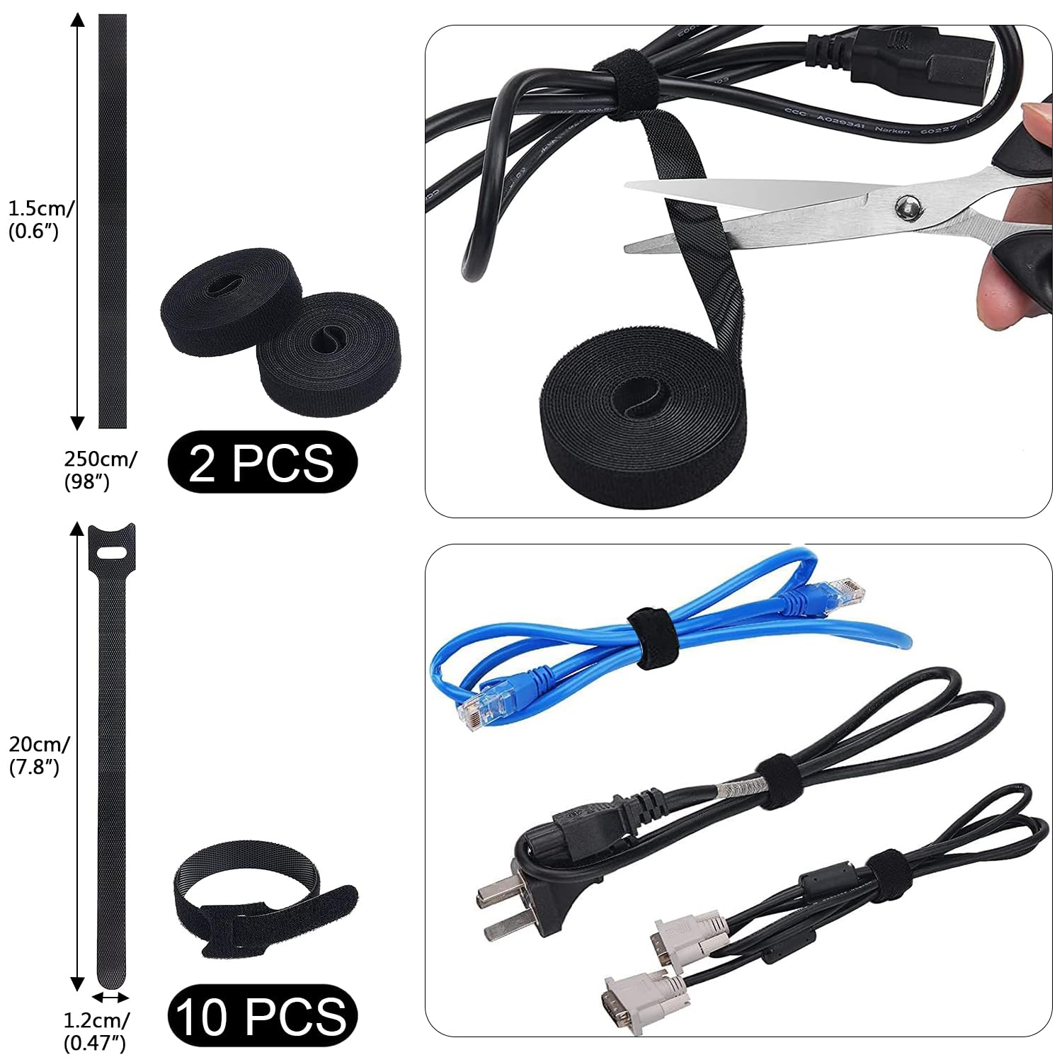 Foto 6 pulgar | Kit De Gestión De Cables Soulwit, 200 Unidades, Para Tv, Pc Y Ordenador - Venta Internacional.