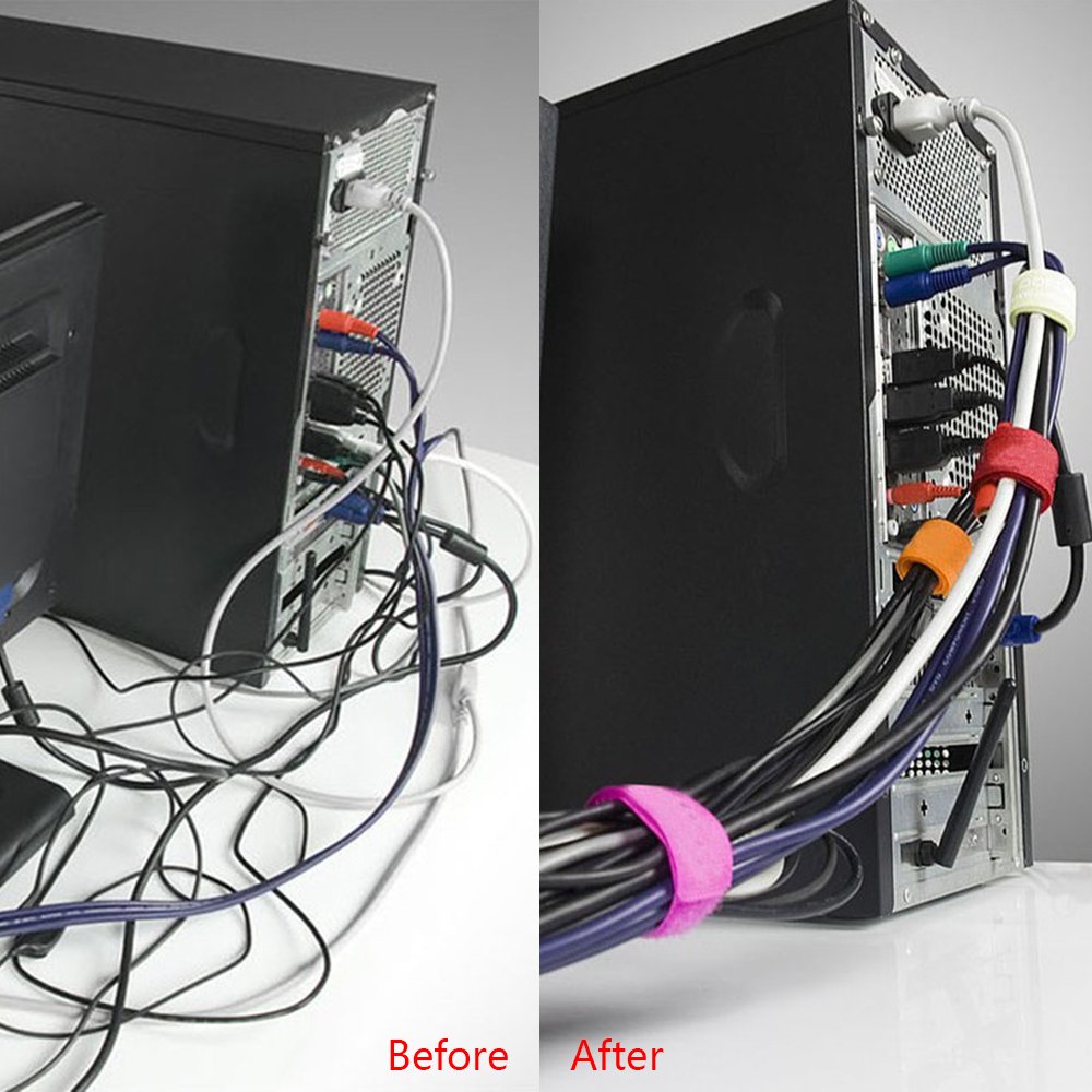 Foto 2 | Organizador De Cables Pasow, Reutilizable, 18 Cm, 50 Unidades - Venta Internacional.