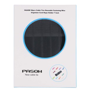 Foto 7 | Organizador De Cables Pasow, Reutilizable, 18 Cm, 50 Unidades - Venta Internacional.