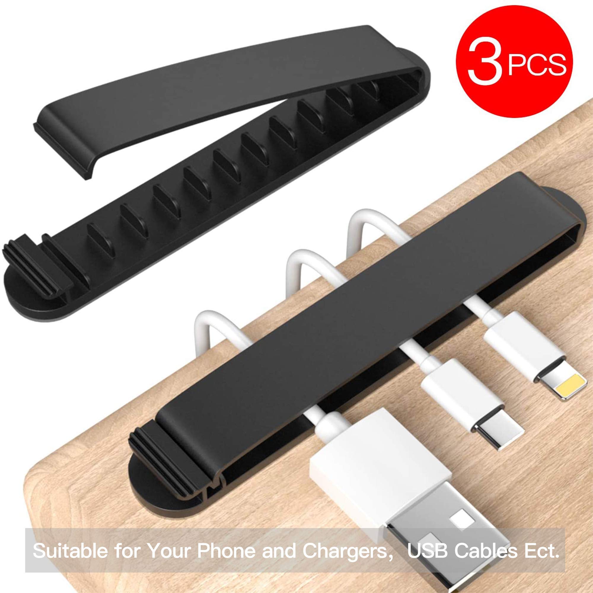 Foto 3 pulgar | Organizador de Cables Pzoz Clips Autoadhesivos 3 Piezas - Venta Internacional