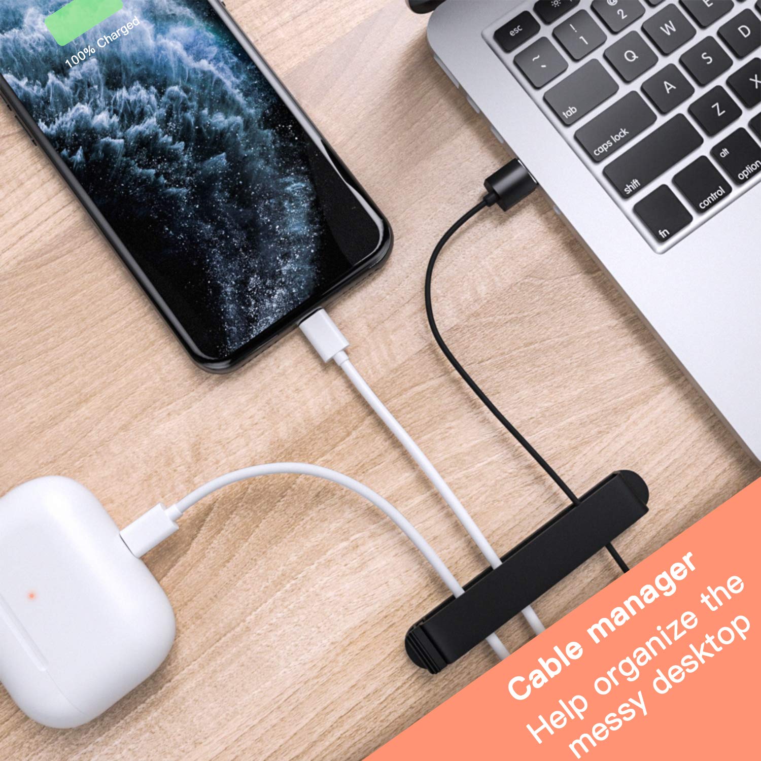 Foto 6 | Organizador de Cables Pzoz Clips Autoadhesivos 3 Piezas - Venta Internacional