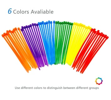 Foto 2 | Bridas de Nailon Lenitech de 8 Pulgadas en Colores Surtidos Paquete de 300 unidades - Venta Internacional