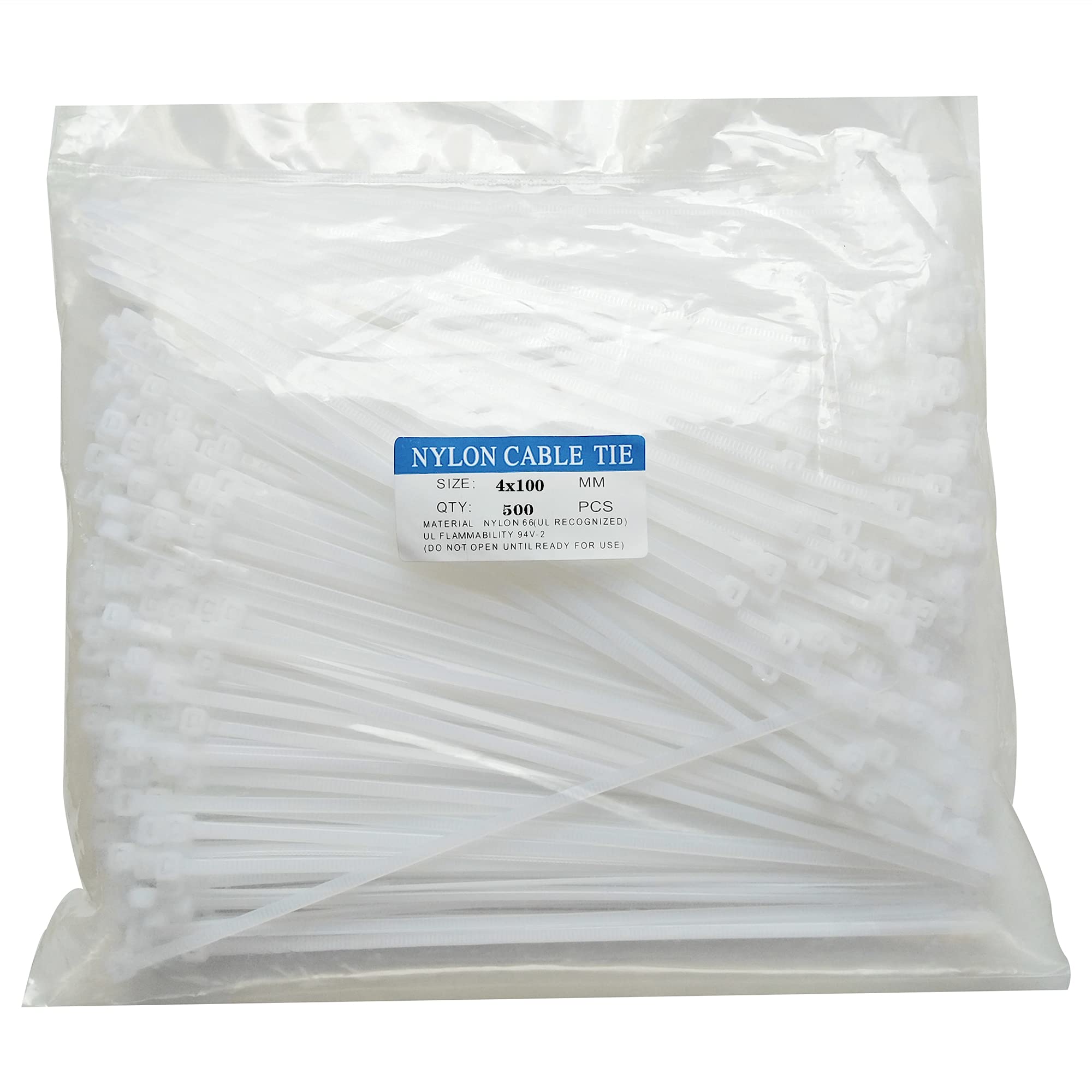 Foto 2 pulgar | Bridas Miwutz 500 Unidades 10 cm Nailon de Alta Resistencia Blancos - Venta Internacional
