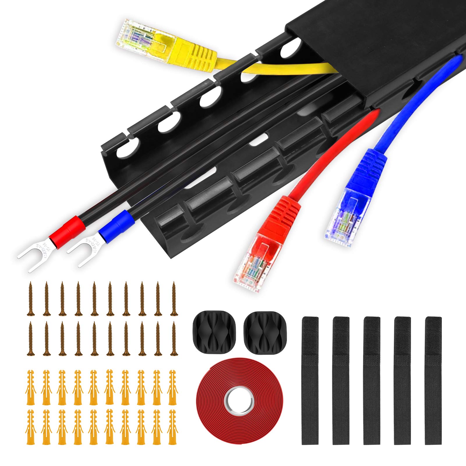 Foto 7 | Cubiertas de Cable Raceway Kit Enonci de 77 cm con Ranura Abierta Paquete de 5 - Venta Internacional