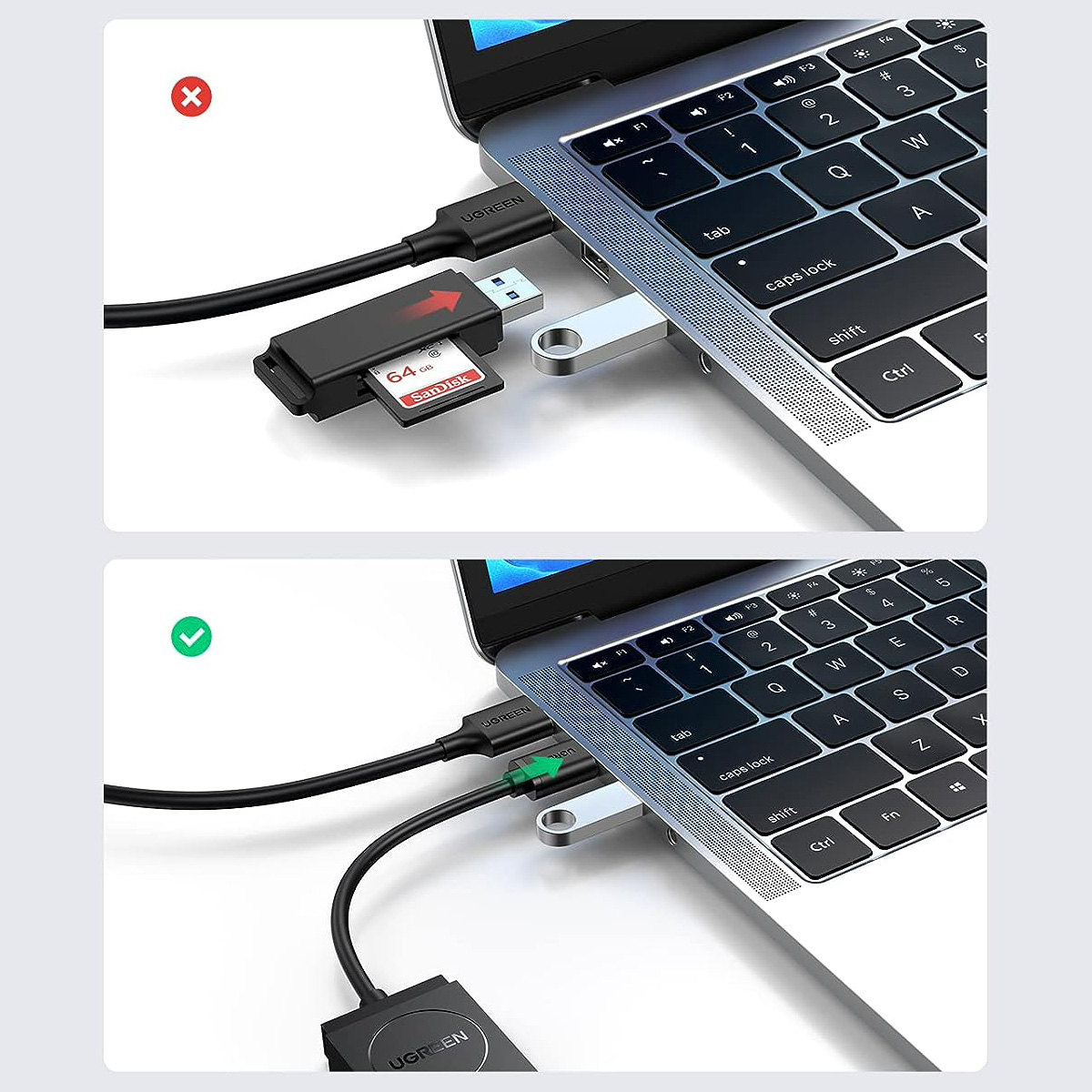 Foto 5 | Lector De Tarjetas 2 En 1 Ugreen 20250 Usb 3.0 A Sd/tf