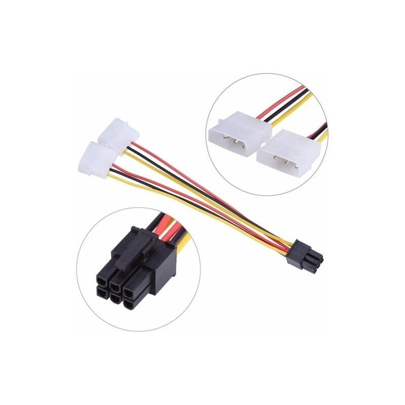 Cable Adaptador De Alimentación Para Tarjeta De Vídeo Molex M Pci 6 Pin H - Venta Internacional. $406