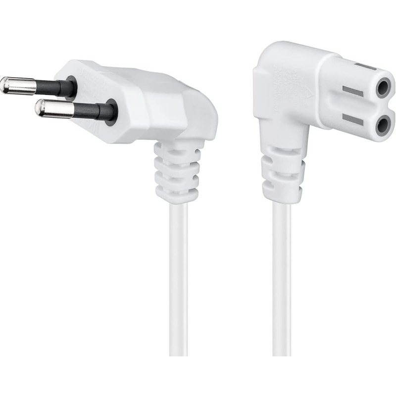 Cable De Alimentación Blanco De 5 M, Tipo 8 Macho A Tipo 8 Hembra, 220 V - Venta Internacional.