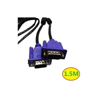 Foto 1 | Cable Vga Blindado De 1,5 M, Macho A Macho, Con Núcleo De Ferrita, Negro - Venta Internacional.