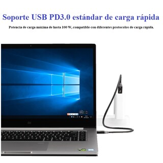 Foto 6 | Cable Thunderbolt 3 Tipo C De 100 W, 20 V-5 A, 61 Cm De Longitud - Venta Internacional.
