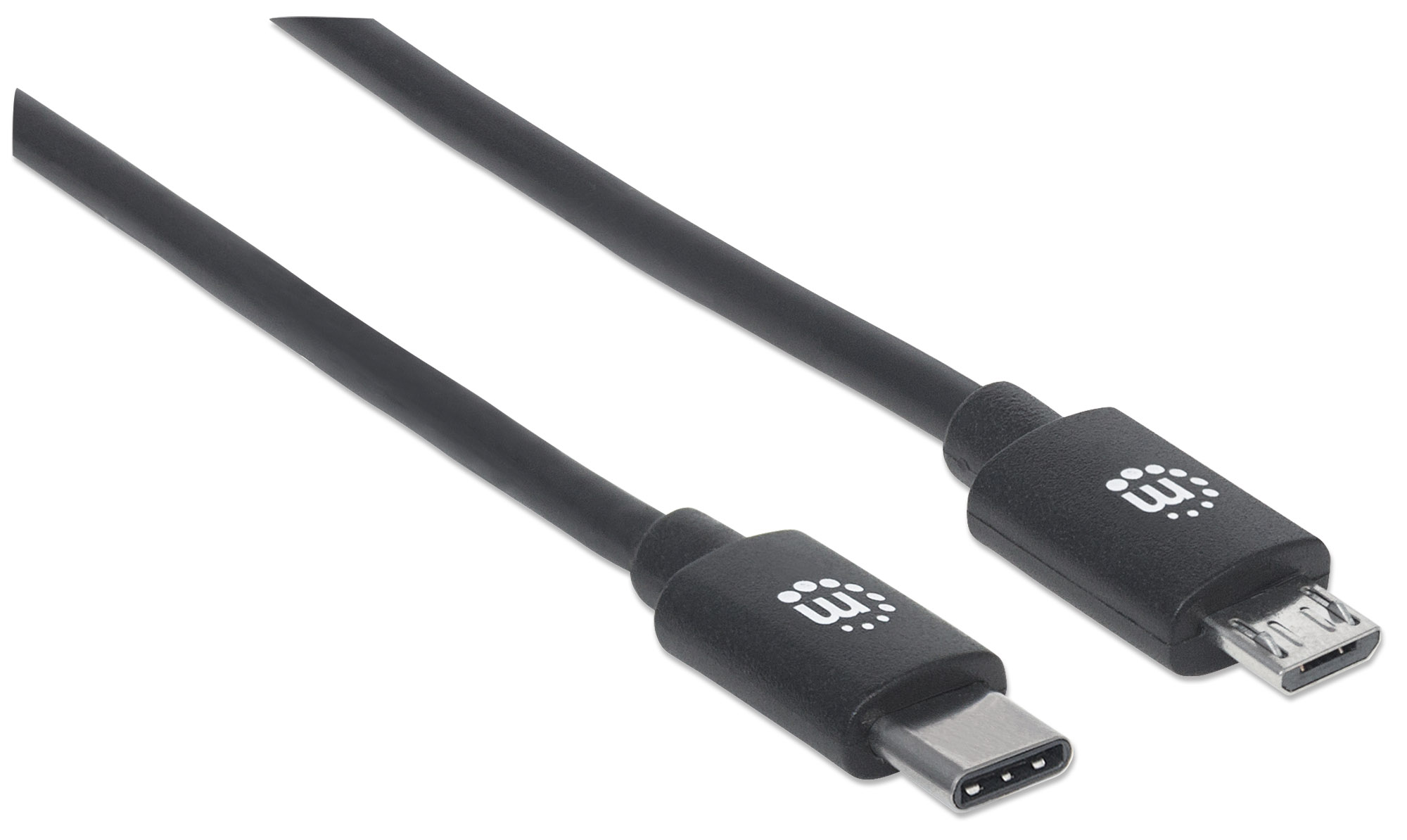 Foto 3 pulgar | Cable USB-C a Micro-B Manhattan Negro 2 m