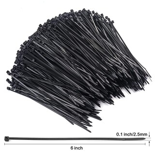 Foto 2 | Juego de 1000 bridas Negros de Nailon Autoblocantes Rienar de 15 cm con Cremallera - Venta Internacional
