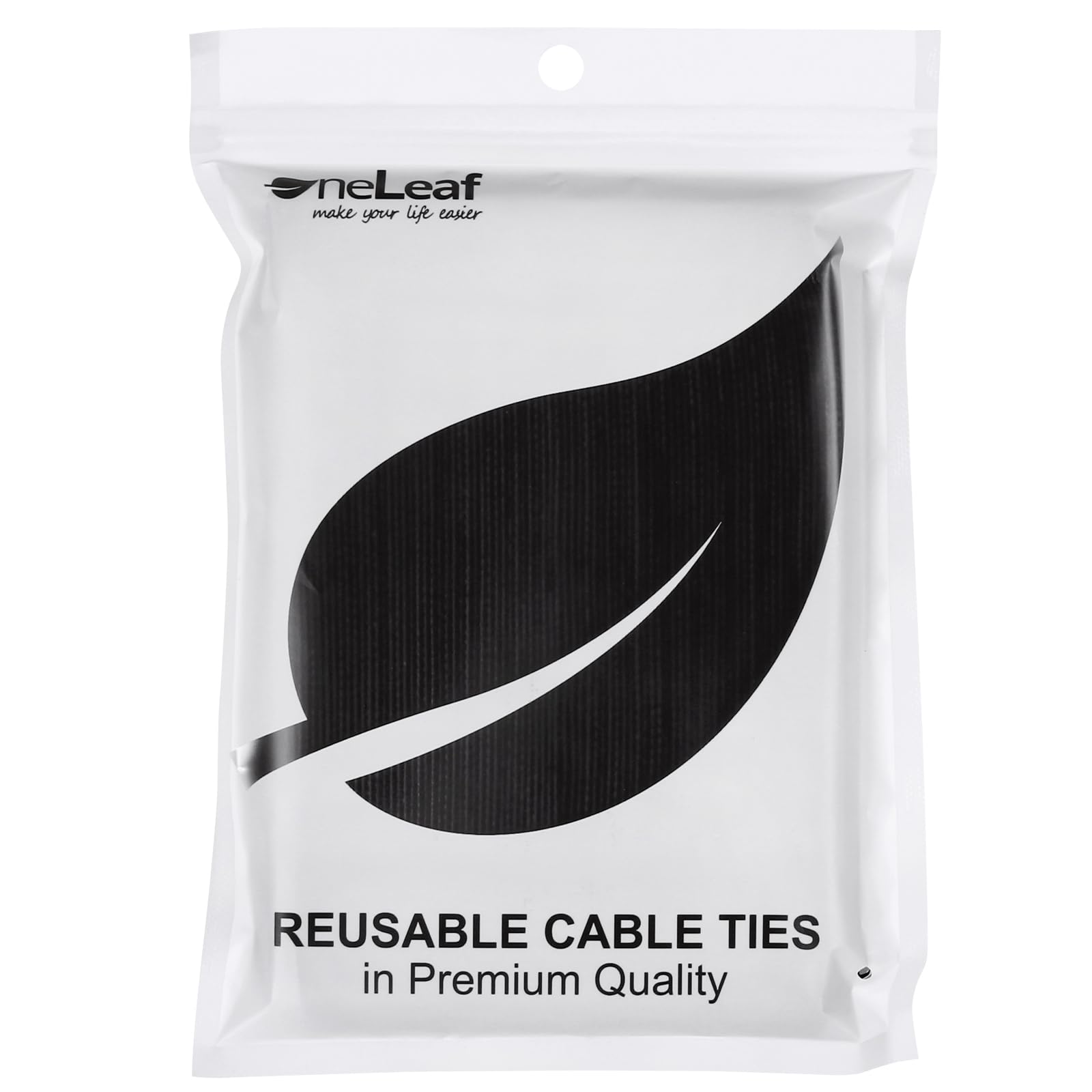 Foto 5 | Organizador De Cables One Leaf, 80 Unidades, Reutilizables, Negro, 15 Cm - Venta Internacional.