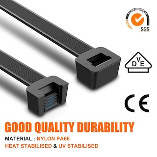 Foto 4 | Bridas con Cremallera Newmainone Paquete de 500 Unidades Negras - Venta Internacional