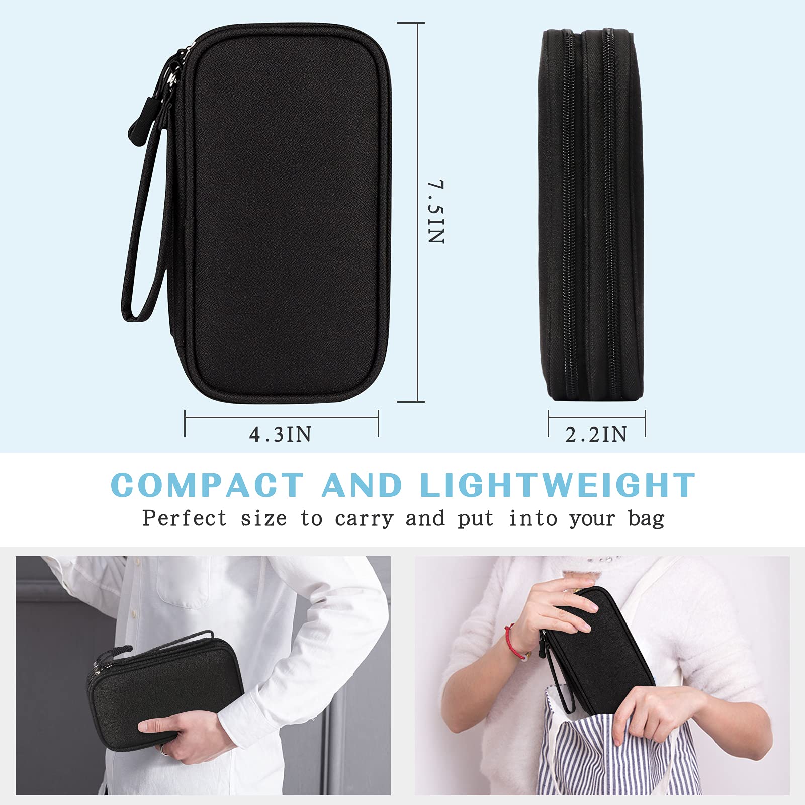 Foto 2 | Funda Organizadora de Cables para Viaje FYY Negra - Venta Internacional