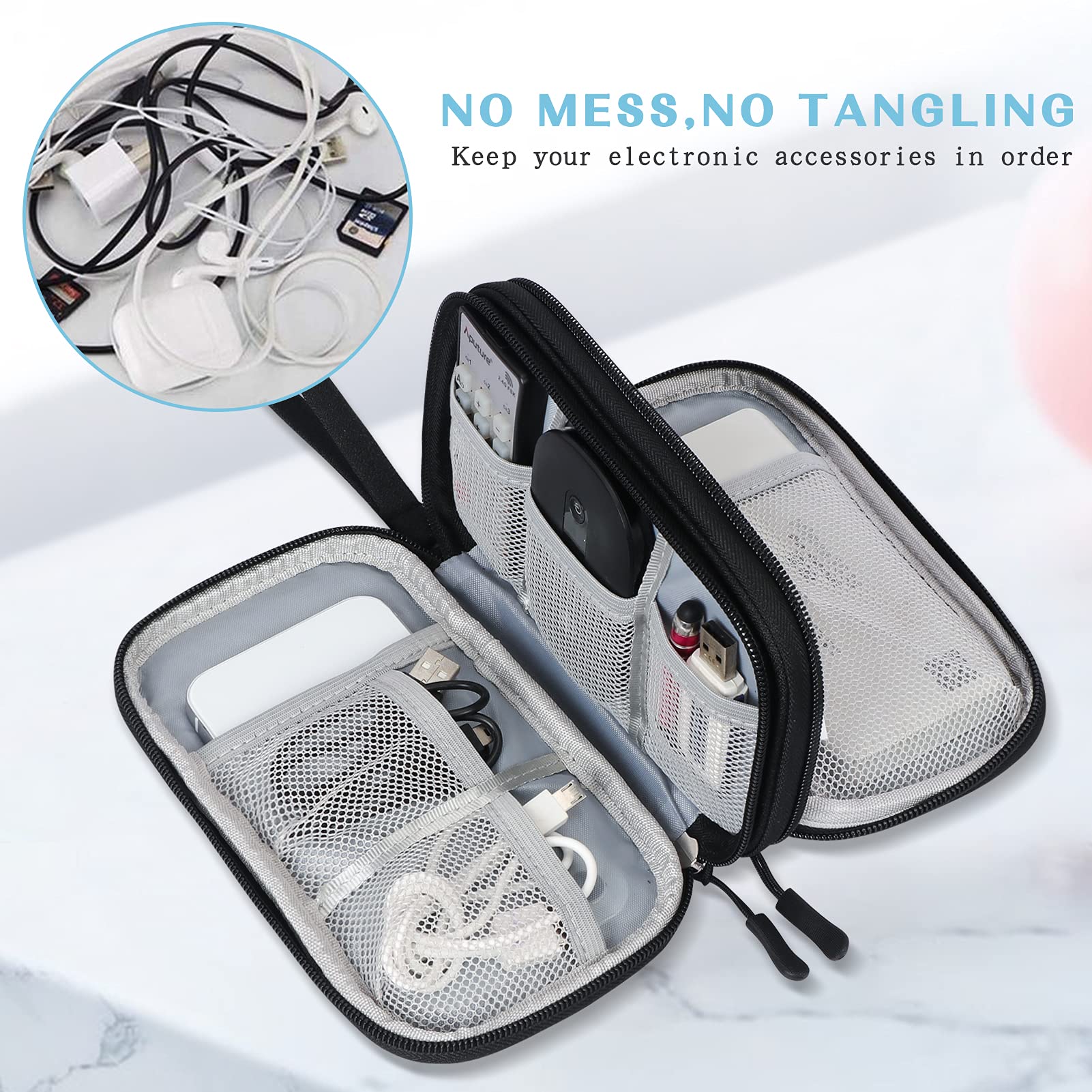 Foto 6 pulgar | Funda Organizadora de Cables para Viaje FYY Negra - Venta Internacional