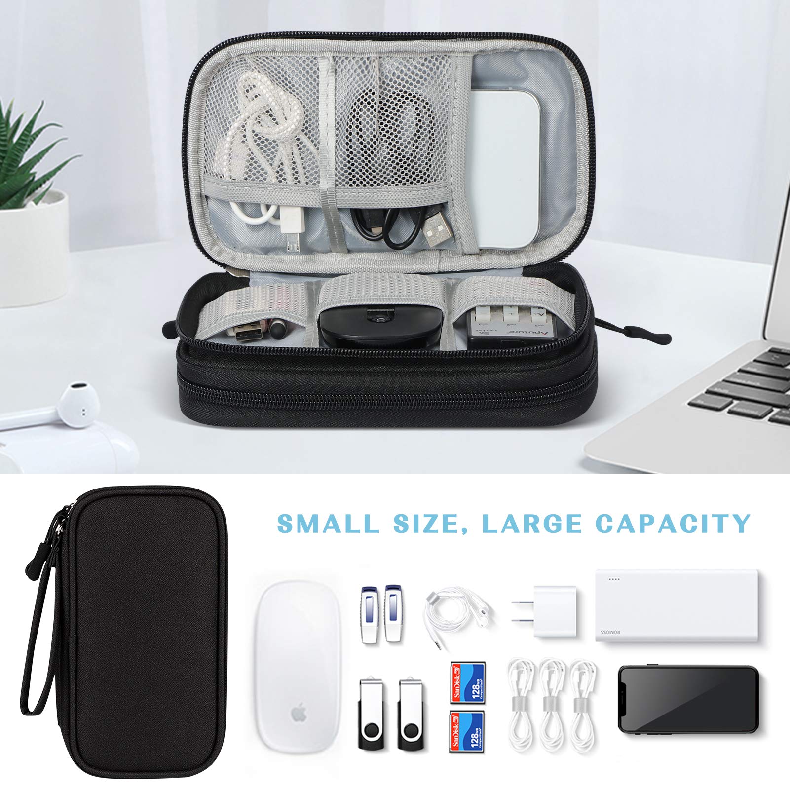 Foto 7 pulgar | Funda Organizadora de Cables para Viaje FYY Negra - Venta Internacional