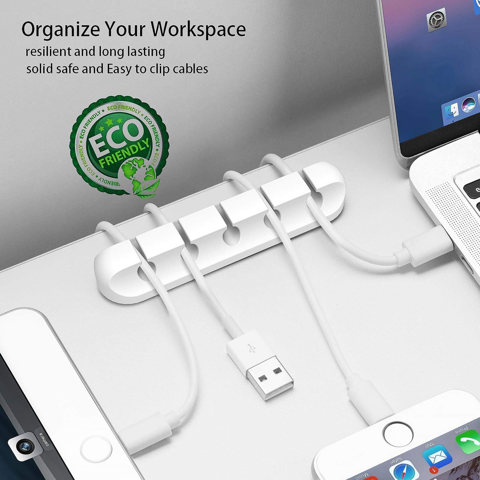 Foto 3 pulgar | Organizador de Cables Tviewsmart Blanco Paquete de 5 - Venta Internacional