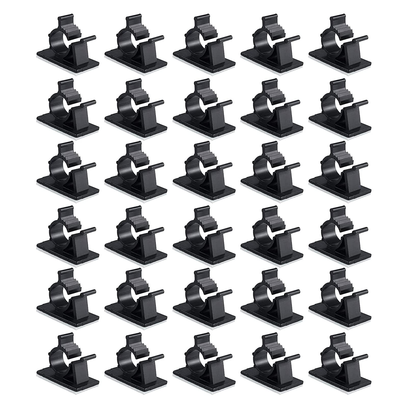 Foto 2 pulgar | Clips De Nailon Autoadhesivos Viaky Negros 30 Unidades - Venta Internacional