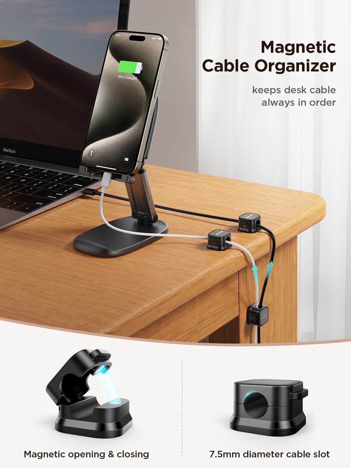 Foto 3 pulgar | Cable Clips Joyroom Magnetic, Paquete De 6 Unidades - Venta Internacional.