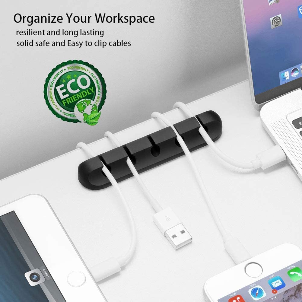 Foto 3 pulgar | Clips Organizadores de Cables Soporte para Cables 5 Paquetes Autoadhesivos Negros - Venta Internacional