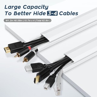 Foto 4 | Cable Hider Yclyc de Gestión de Cables de Tv para Pared color Blanco - Venta Internacional
