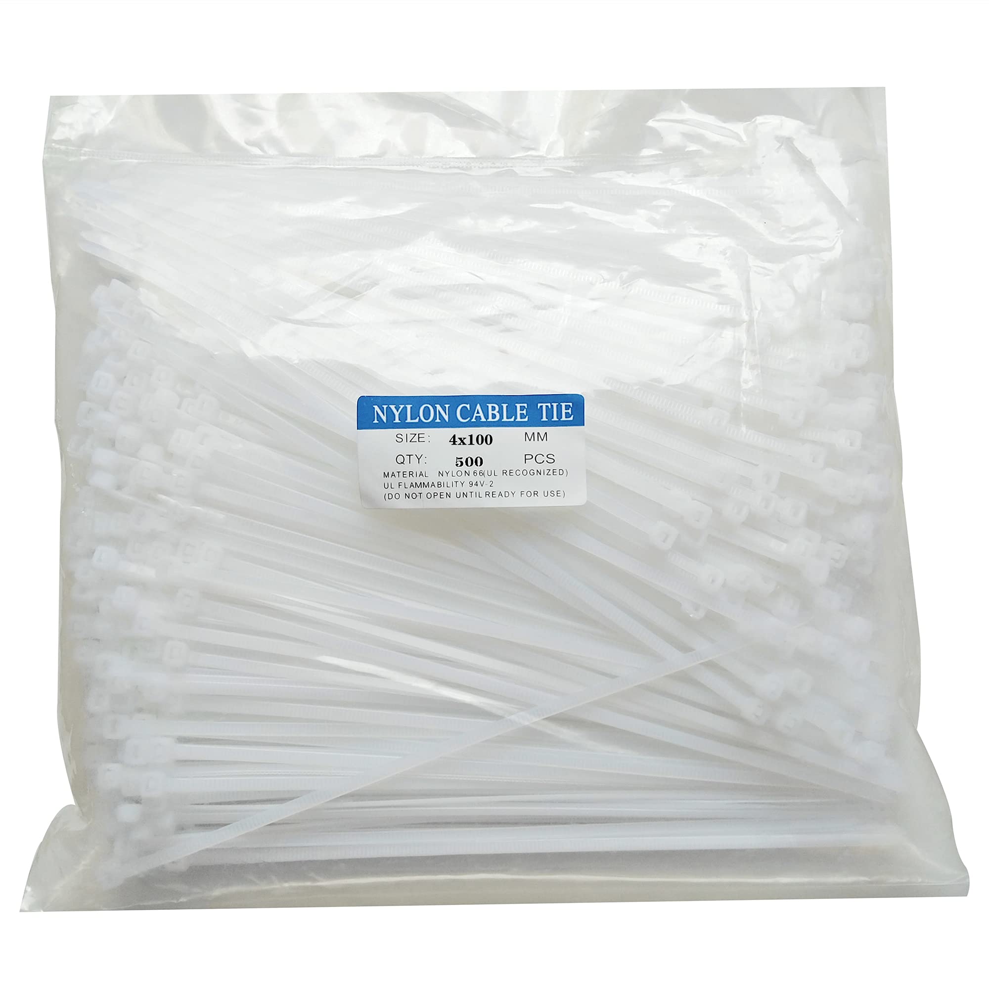 Bridas Miwutz 500 Unidades 10 cm Nailon de Alta Resistencia Blanco - Venta Internacional $265