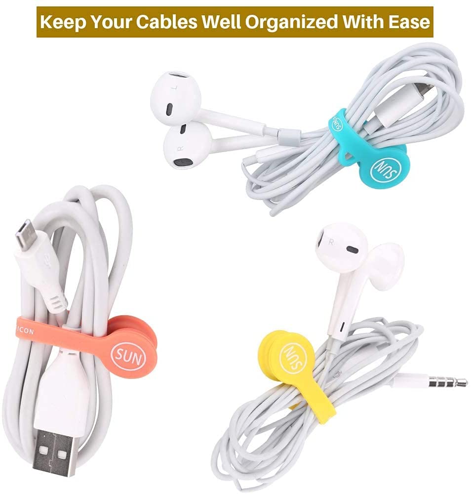 Foto 4 pulgar | Organizadores De Cables Magnéticos Sunficon Paquete De 5 Varios Colores - Venta Internacional