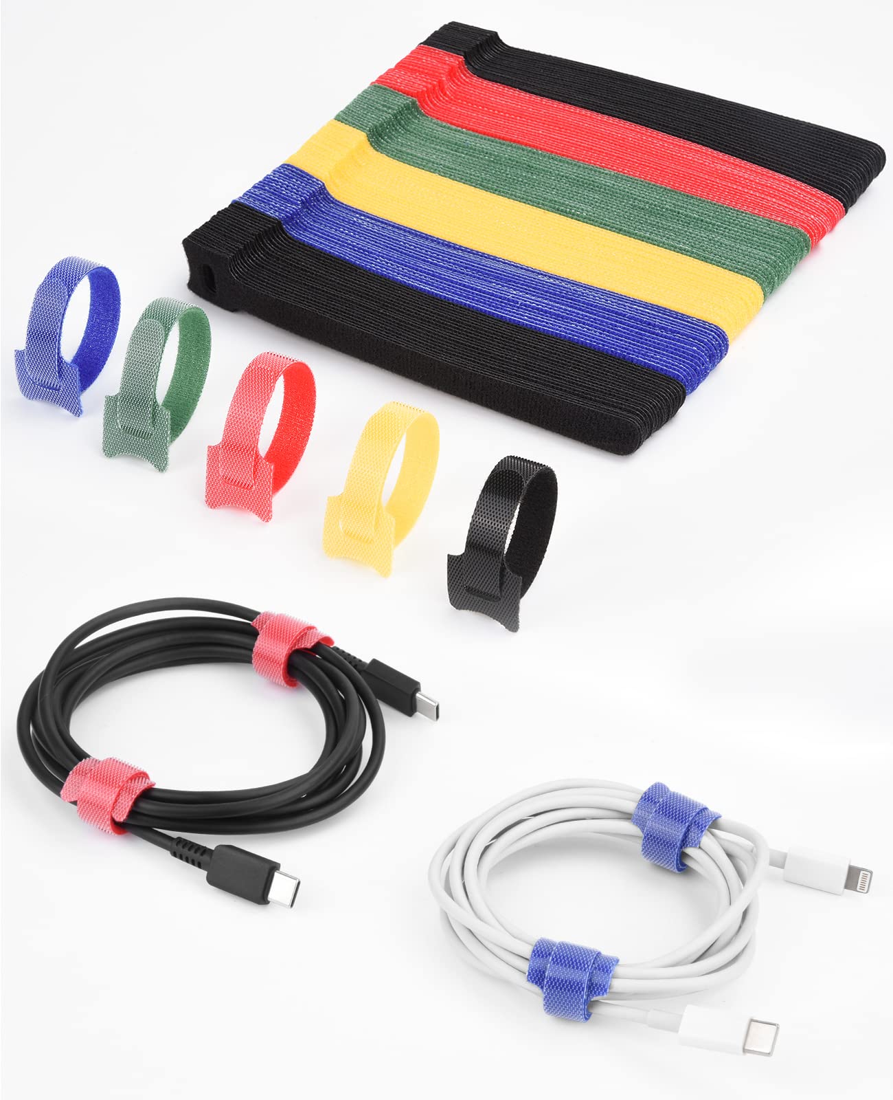 Organizador De Cables Grodoe, Cable Colorido, 120 Piezas, 15 Cm, Correa De Cable - Venta Internacional.