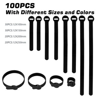 Foto 2 | Bridas Reutilizables Have Me Td 100 Unidades 4 Tamaños color Negro - Venta Internacional