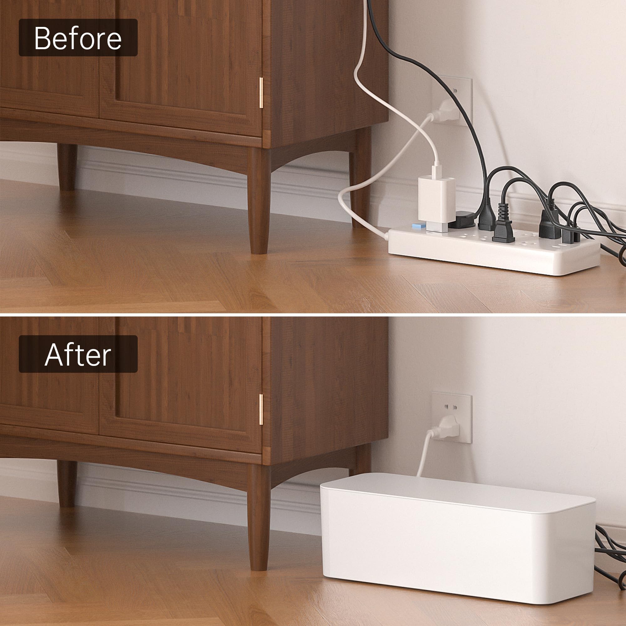 Foto 4 pulgar | Caja De Gestión De Cables Yecaye Grande Y Mediana Para El Hogar Y La Oficina - Venta Internacional.