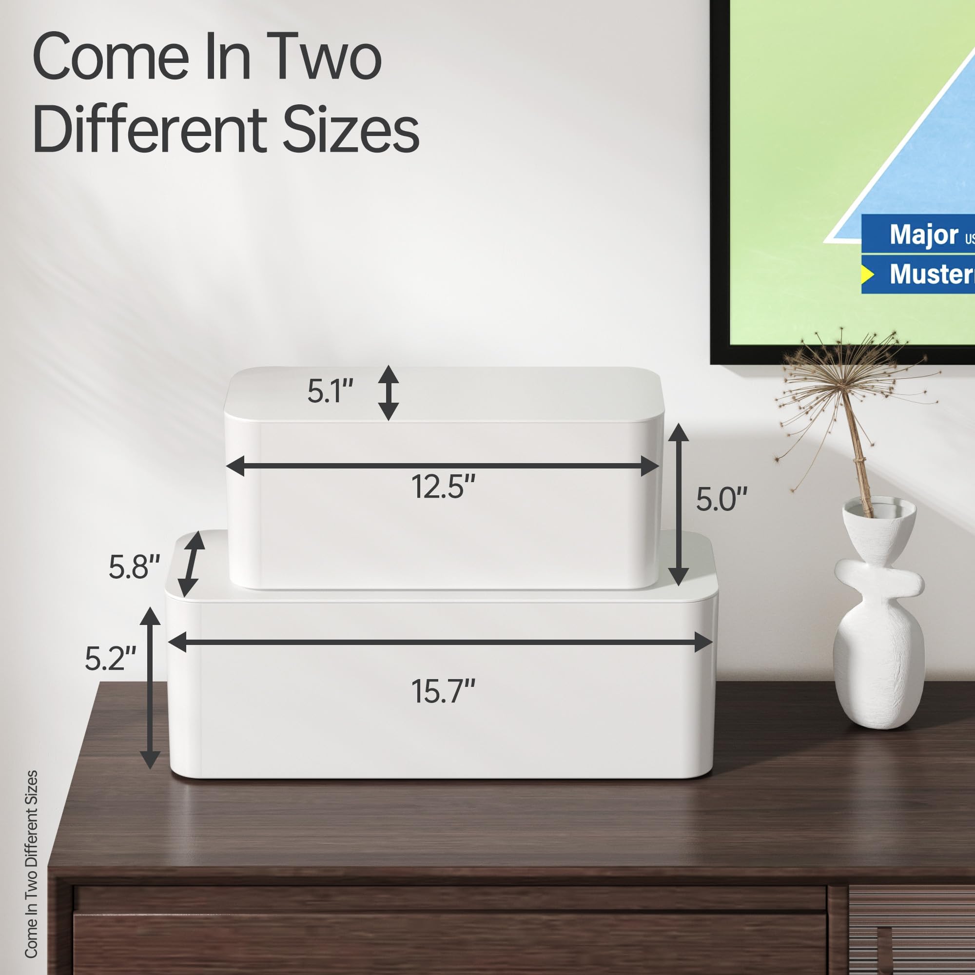 Foto 4 | Caja De Gestión De Cables Yecaye Grande Y Mediana Para El Hogar Y La Oficina - Venta Internacional.