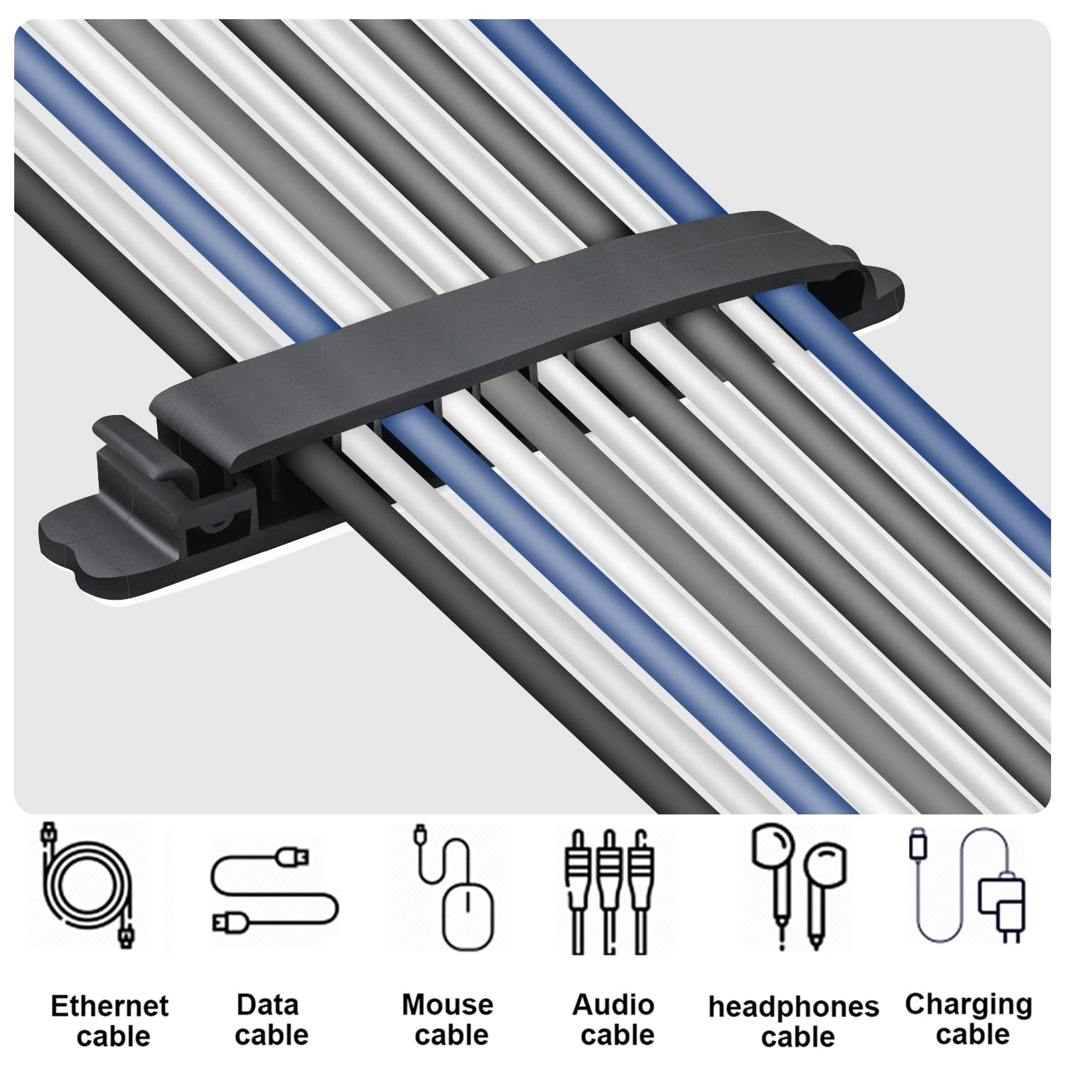 Foto 4 pulgar | Soporte Para Cables Soulwit, Organizador De Cables Autoadhesivo, 5 Unidades - Venta Internacional.