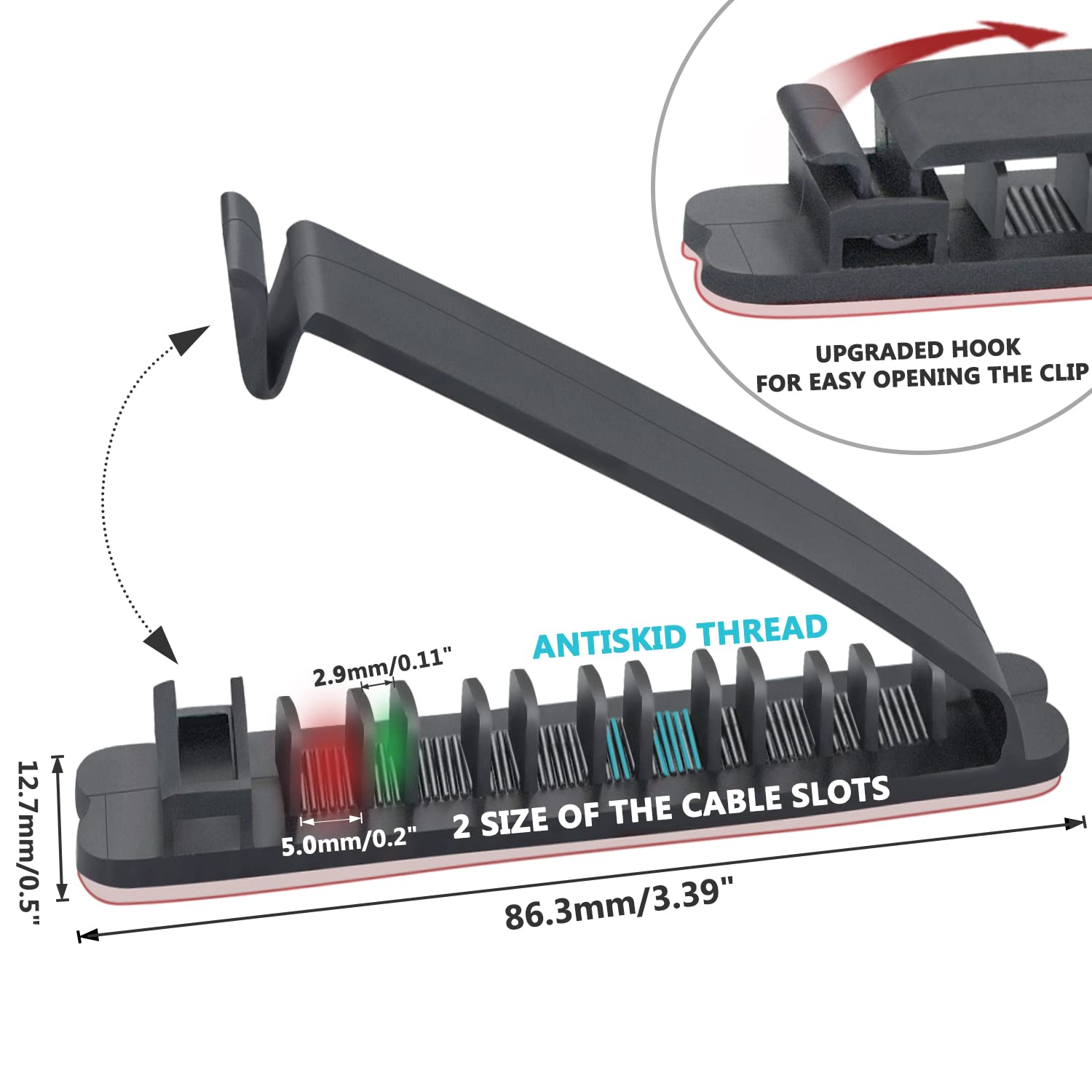 Foto 6 pulgar | Soporte Para Cables Soulwit, Organizador De Cables Autoadhesivo, 5 Unidades - Venta Internacional.