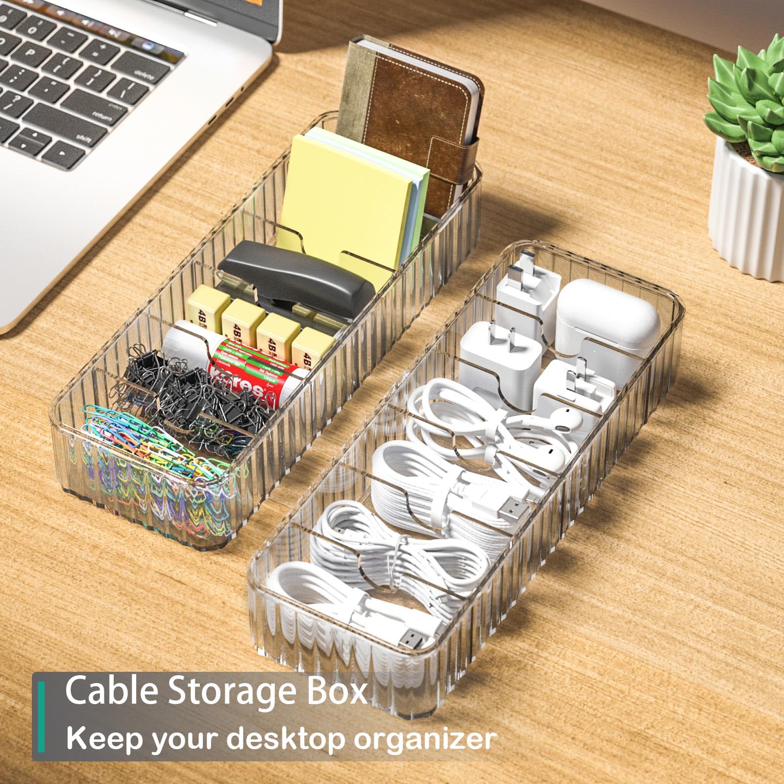 Foto 7 pulgar | Cajas Organizadoras Para Almacenamiento De Cables Tamomic, Paquete De 2, Con 20 Cables - Venta Internacional.