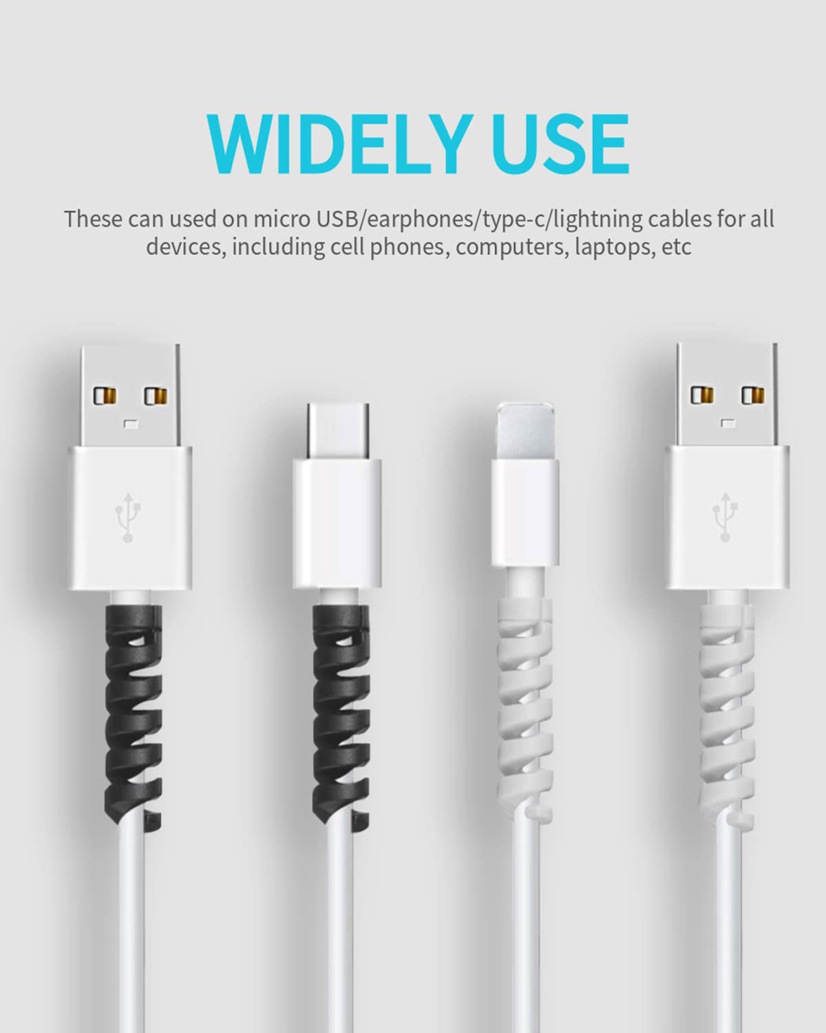 Foto 7 pulgar | Cable Protector De Cable Higgat De Silicona Para Teléfono, Tableta O Portátil - Venta Internacional.