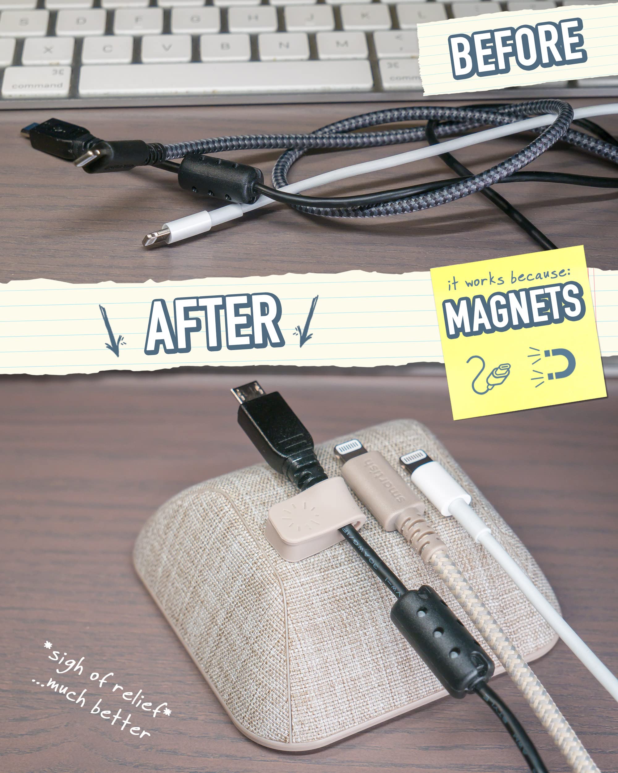 Foto 3 | Organizador De Cables Smartish Magnetic Cable Wrangler Con Soporte Para Cables - Venta Internacional.