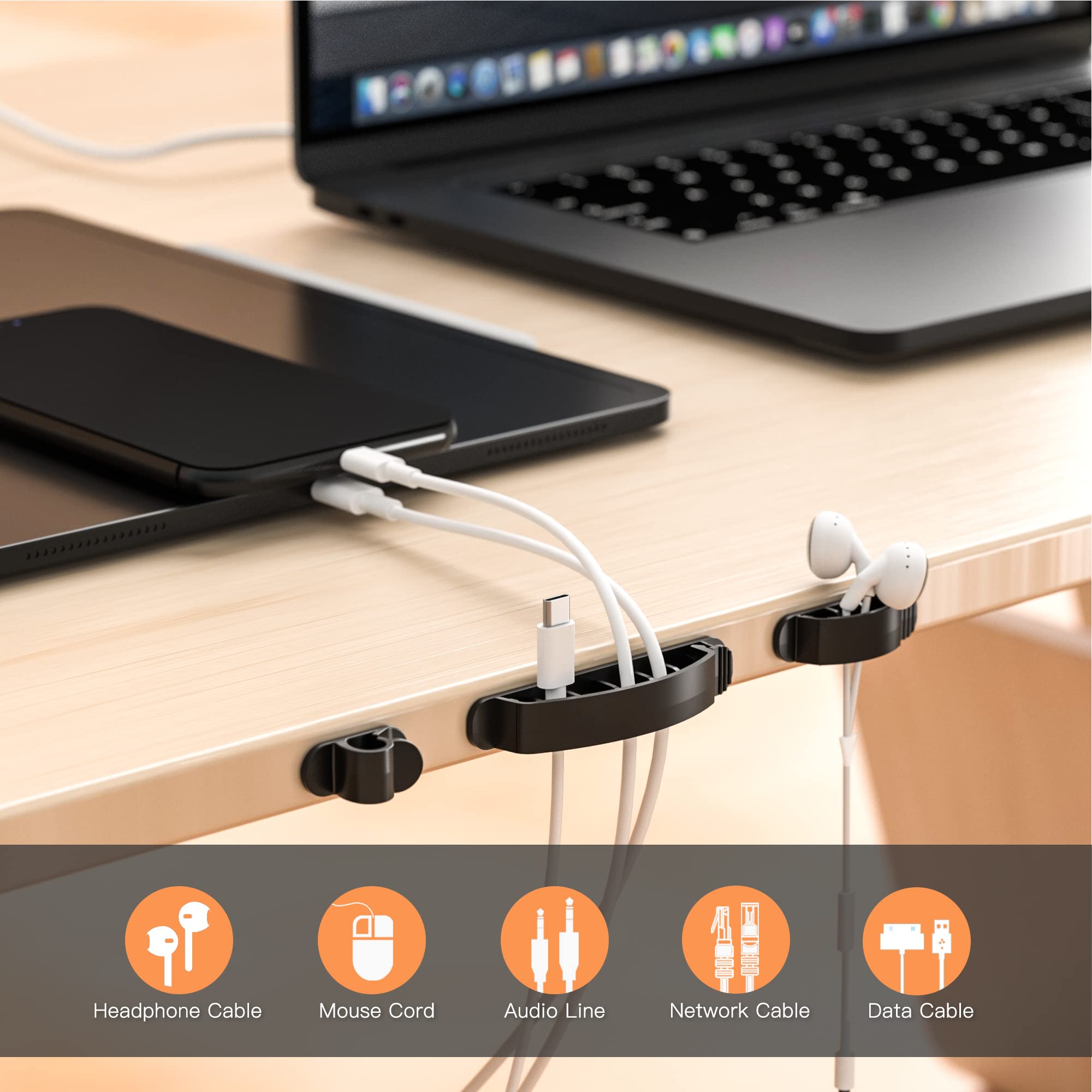 Foto 6 | Caja de Gestión de Cables Negro 3 piezas - Venta Internacional