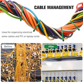 Foto 2 | Bridas para Cables Oupeng 8'' Verdes 200 Unidades - Venta Internacional