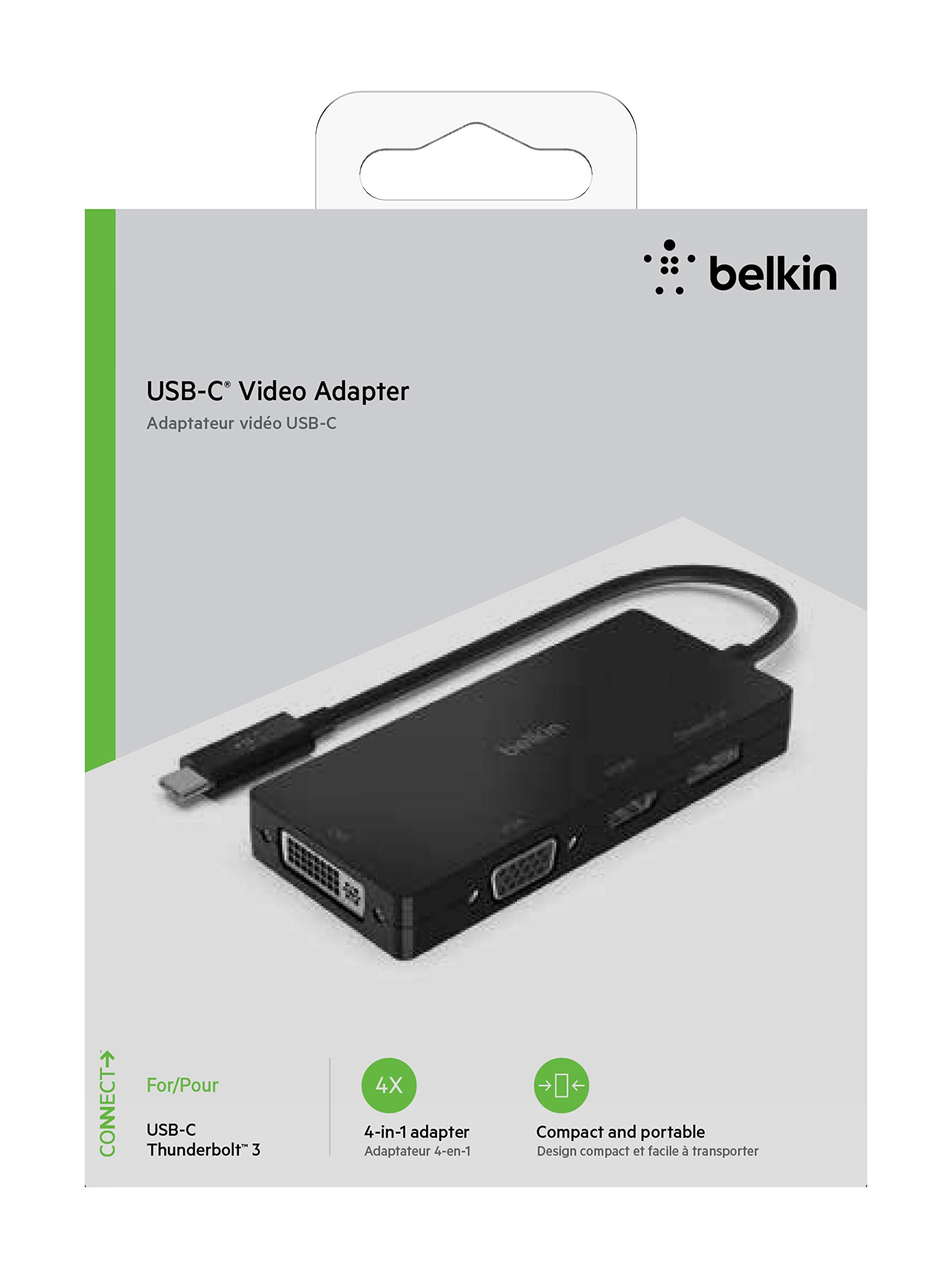 Foto 4 | Adaptador De Vídeo Usb C Belkin 4 En 1 Multipuerto Para Macbook Hdmi Vga - Venta Internacional.