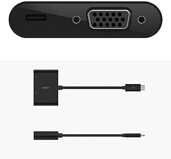 Foto 2 | Adaptador de Carga USB C a VGA + de Belkin para MacBook y iPad - Venta Internacional