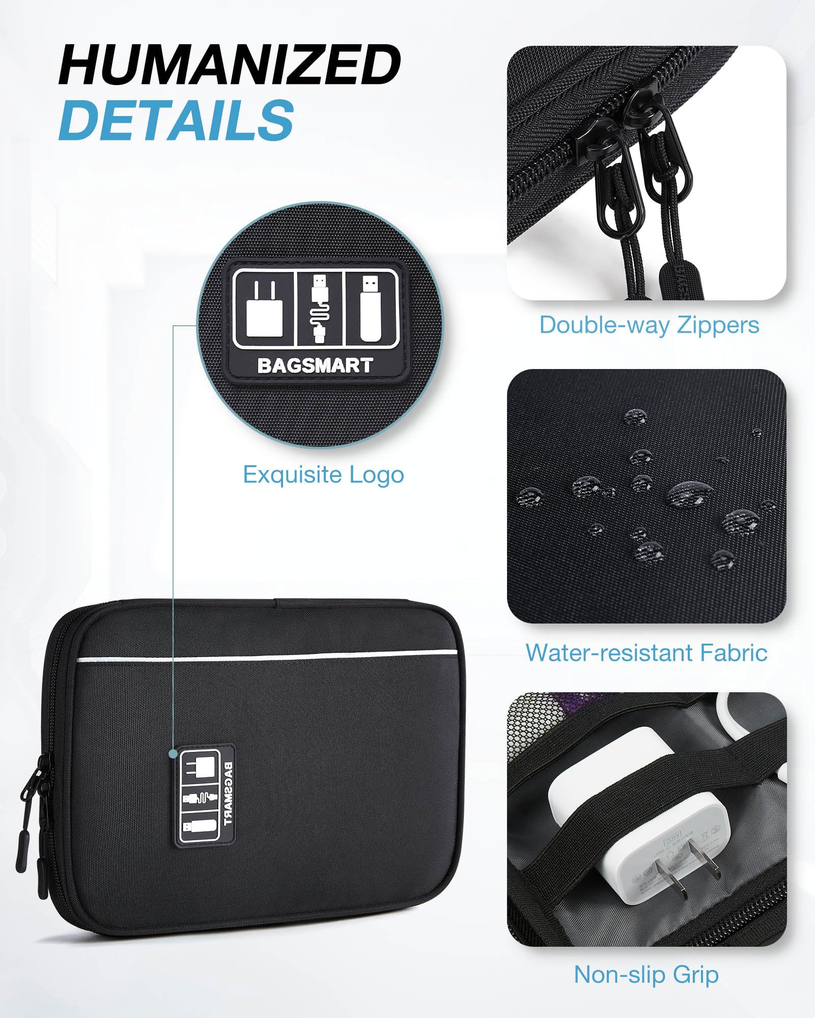 Foto 5 pulgar | Estuche De Viaje Bagsmart, Organizador De Productos Electrónicos Para Artículos Esenciales - Venta Internacional.