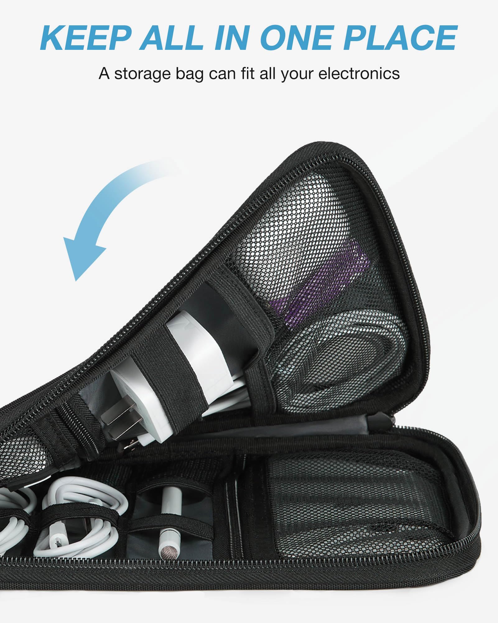 Foto 7 pulgar | Estuche De Viaje Bagsmart, Organizador De Productos Electrónicos Para Artículos Esenciales - Venta Internacional.