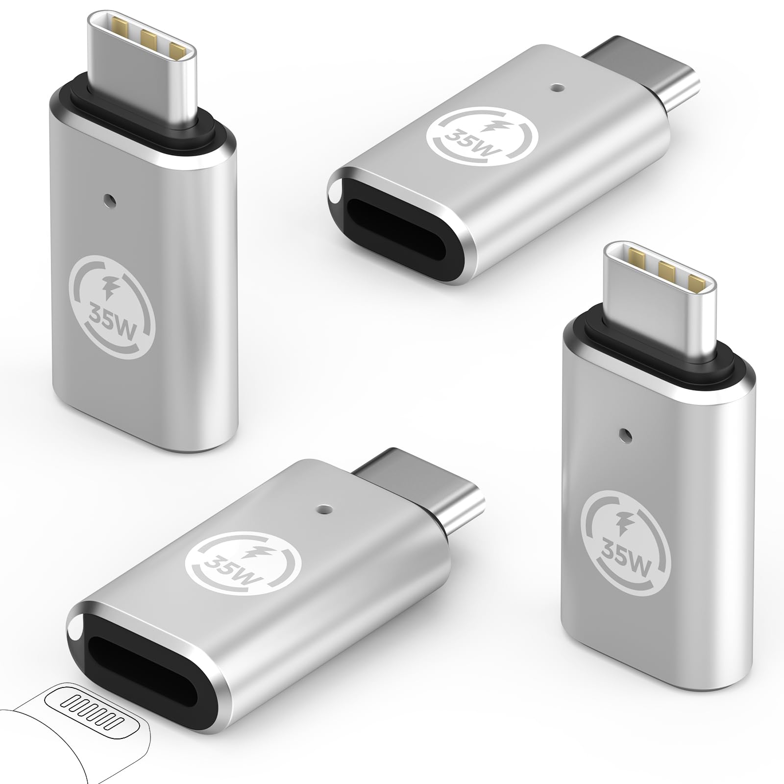 Foto 2 pulgar | Adaptador Moko Lightning Hembra A Usb C Macho Para Iphone 15/16 - Venta Internacional.