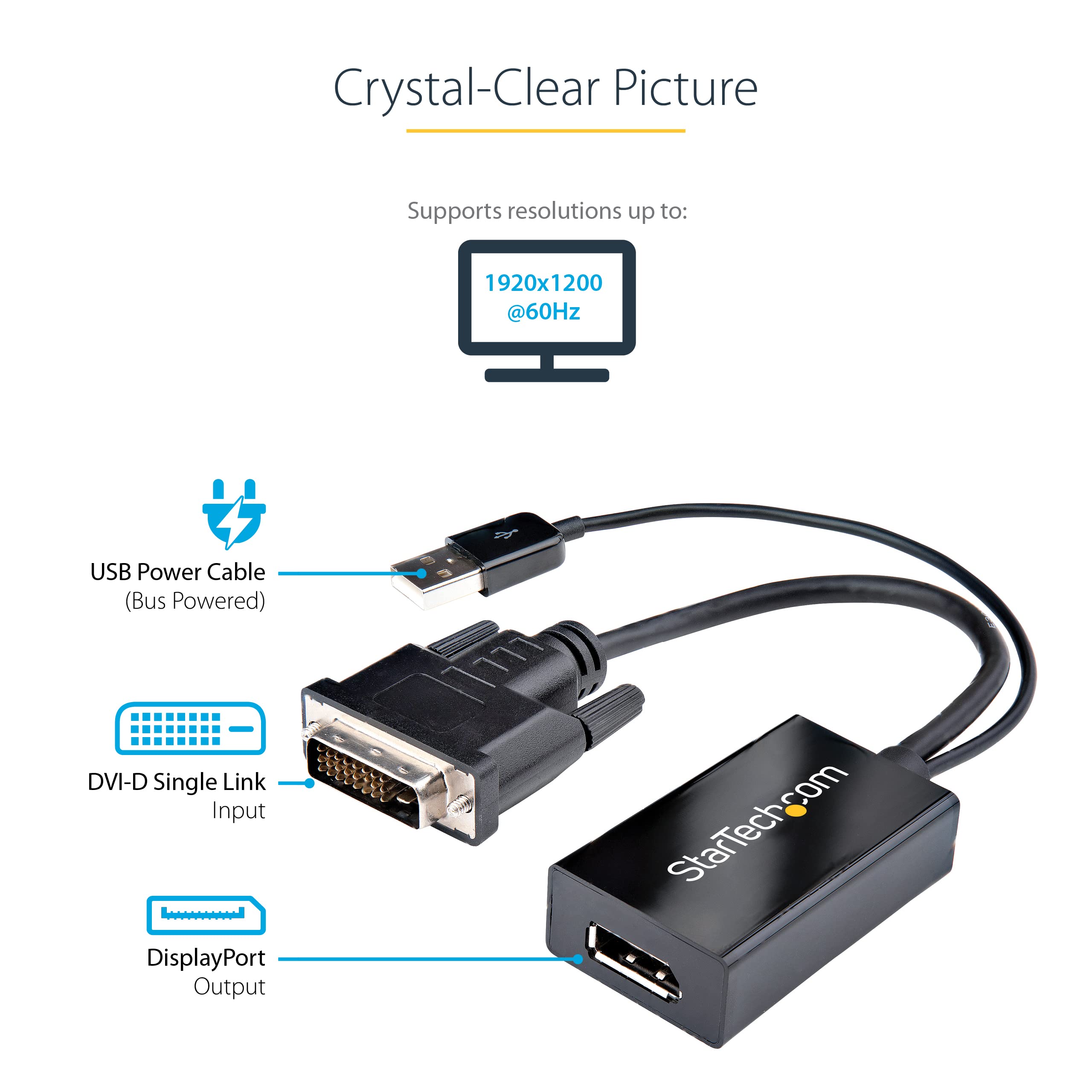 Foto 4 | Adaptador Startech.com Dvi A Displayport Dvi-d A Dp 1920x1200 - Venta Internacional.