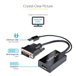 Foto 4 | Adaptador Startech.com Dvi A Displayport Dvi-d A Dp 1920x1200 - Venta Internacional.