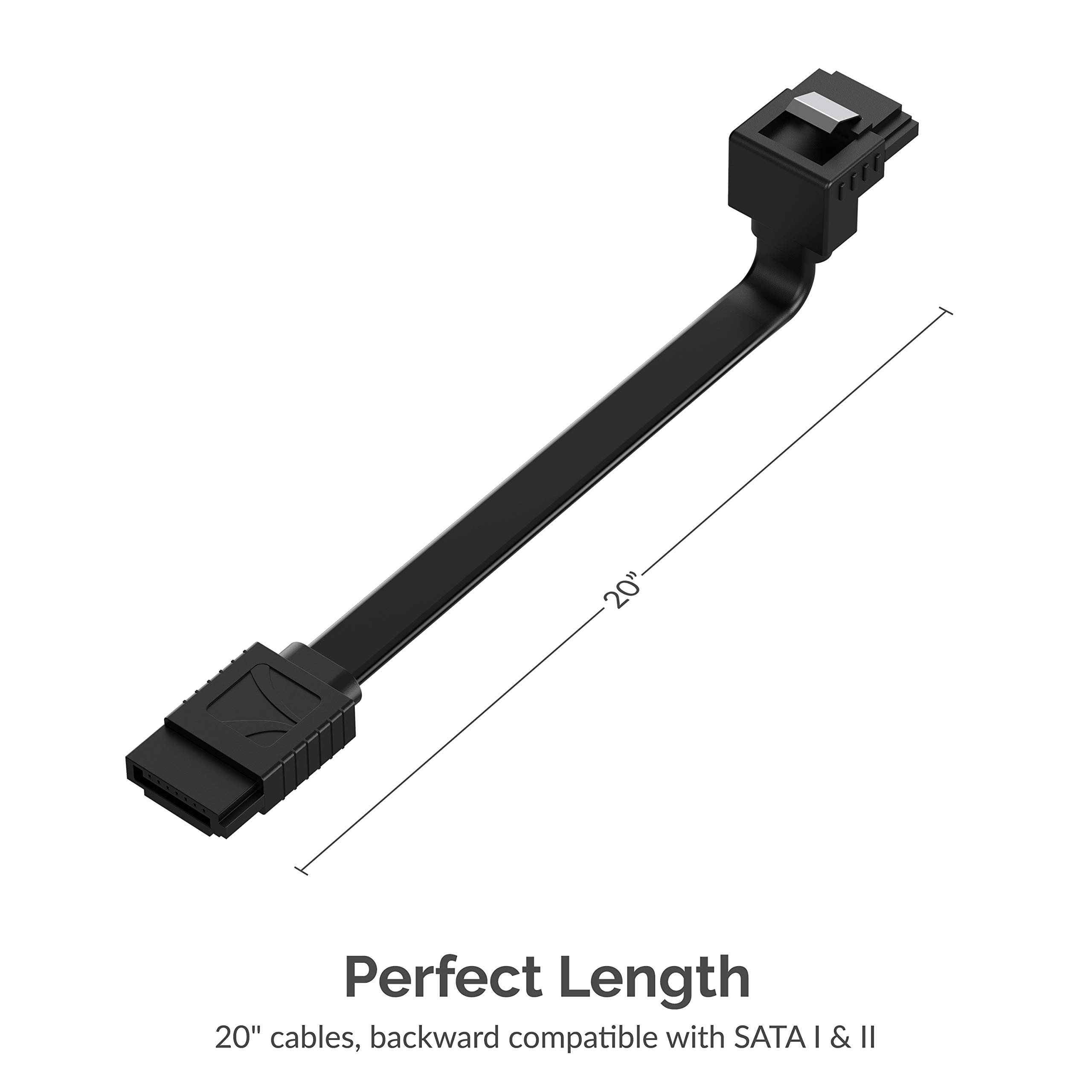 Foto 6 | Cable De Datos Sata Iii Sabrent Cb-srk3 En Ángulo Recto De 50 Cm (paquete De 9) - Venta Internacional.