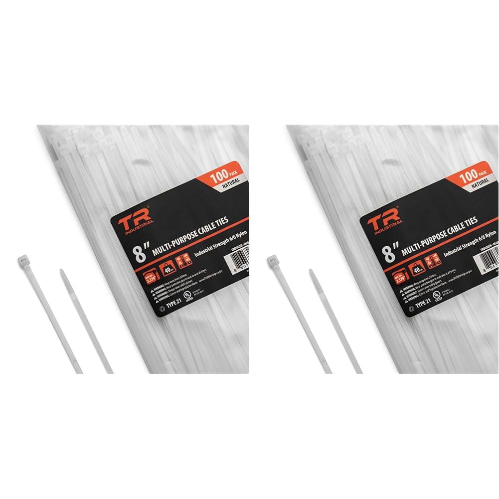 Foto 2 pulgar | Bridas Para Cables Tr Industrial Resistentes A Los Rayos Uv, 8 Pulgadas, Nailon 6/6, Paquete De 200 - Venta Internacio