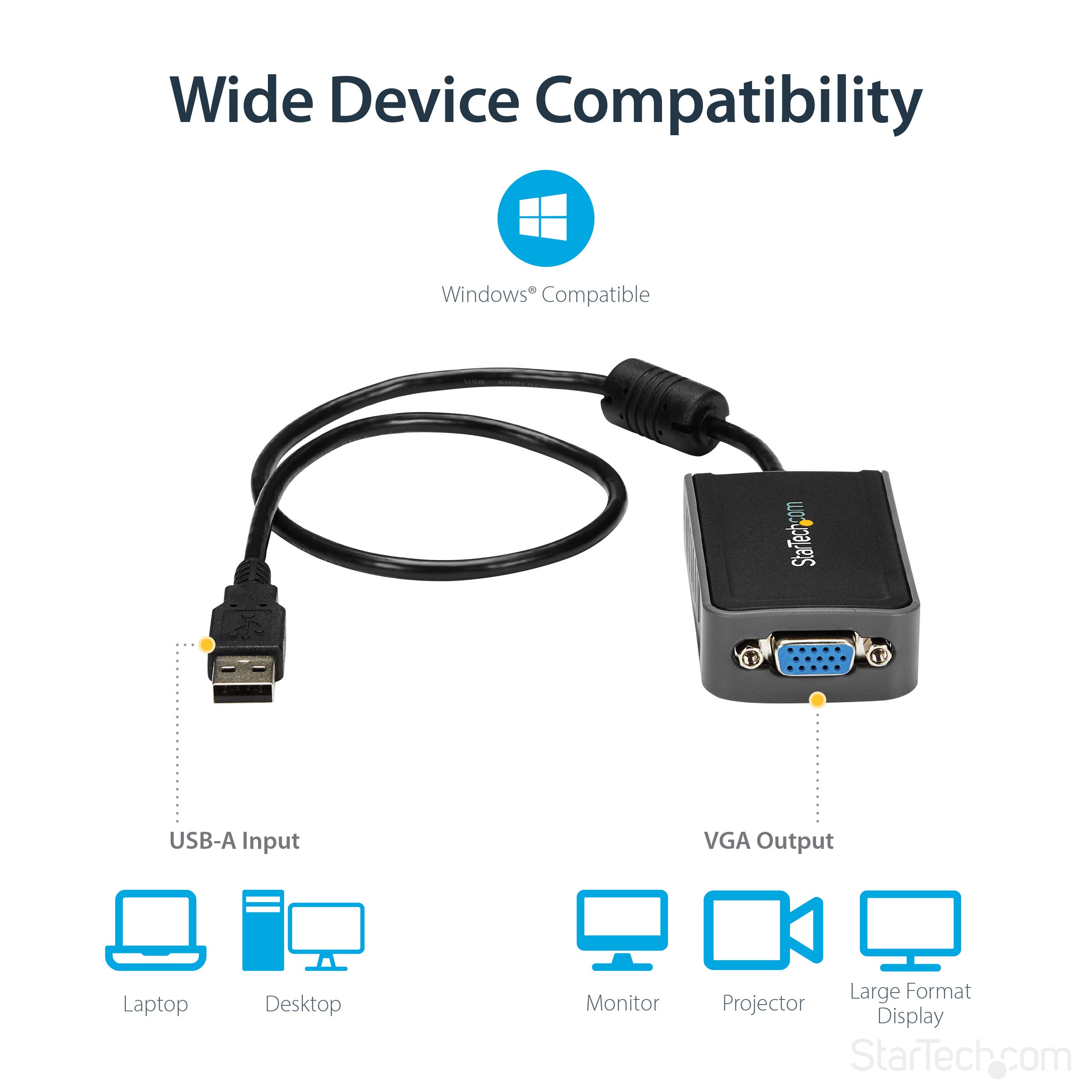 Foto 6 pulgar | Adaptador Usb A Vga Startech.com 1440x900 Para Windows - Venta Internacional.
