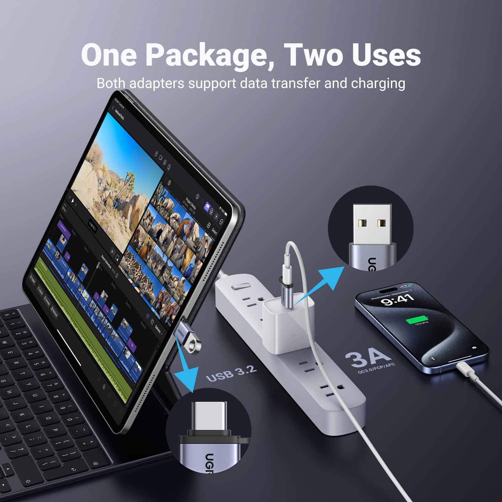 Foto 3 pulgar | Adaptador Usb A Usb C Ugreen Usb C Macho A Usb 3.2 Hembra - Venta Internacional.