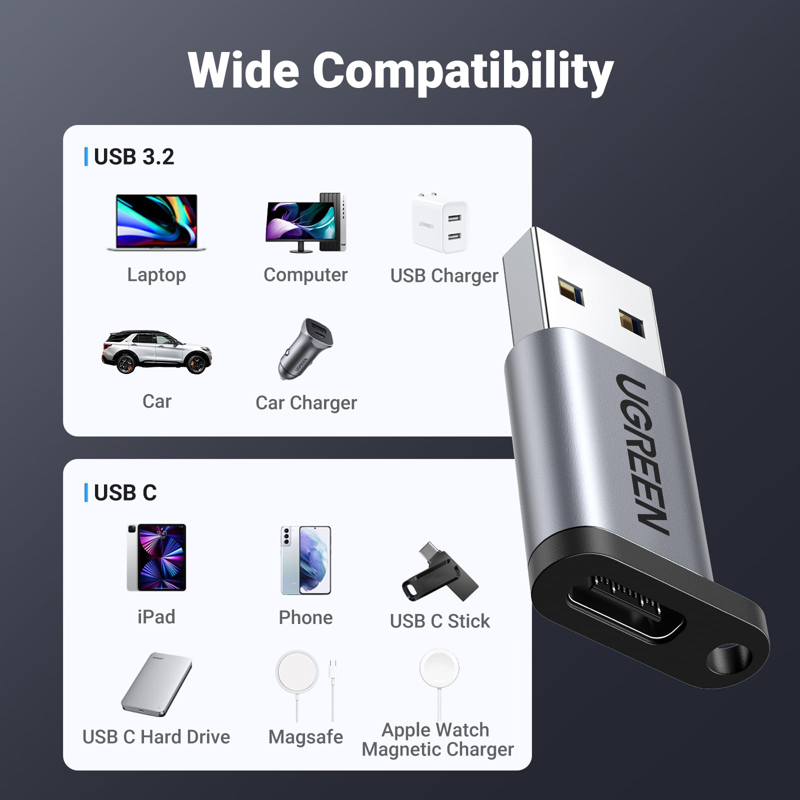 Foto 5 pulgar | Adaptador Usb A Usb C Ugreen Usb C Macho A Usb 3.2 Hembra - Venta Internacional.